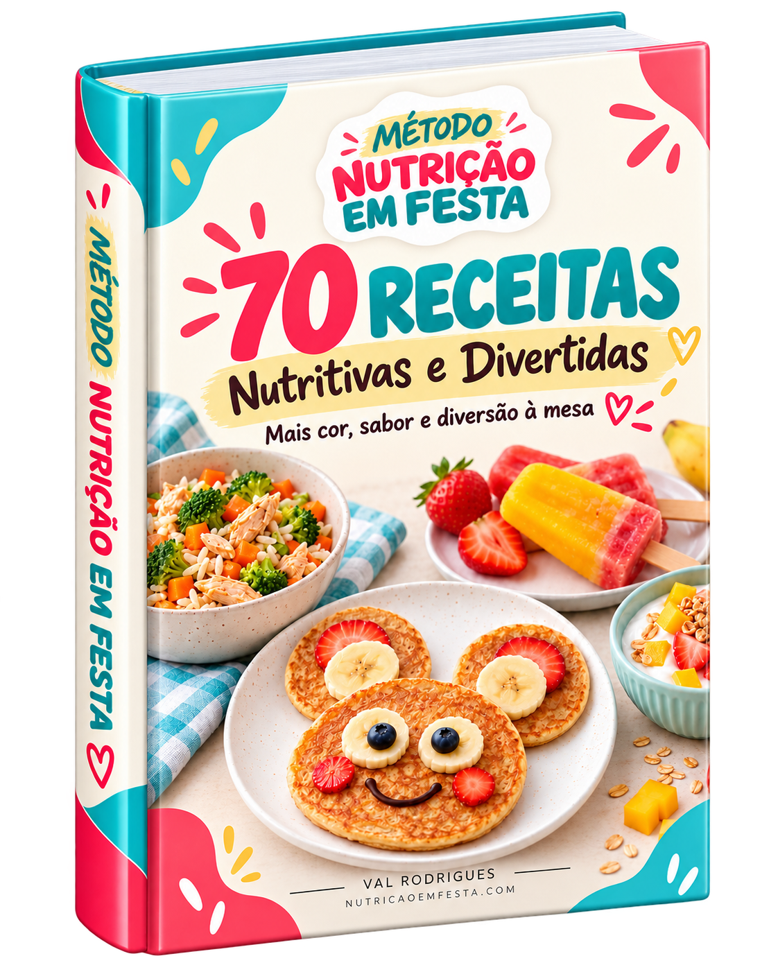 Mockup 3D do livro 70 Receitas Nutritivas